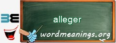 WordMeaning blackboard for alleger